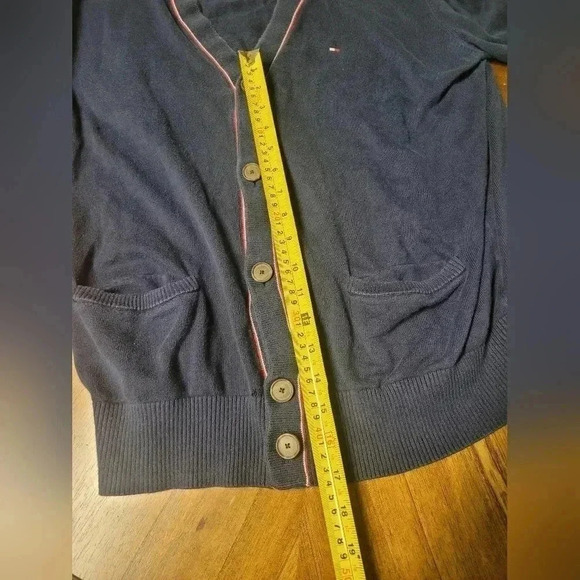 Vintage Tommy Hilfiger Cardigan Mens Size Large 90s retro vintage cardigan over - Picture 3 of 7